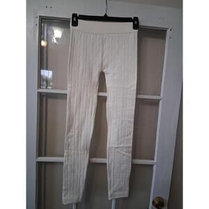 Dots White Leggings Textured  S/M P1